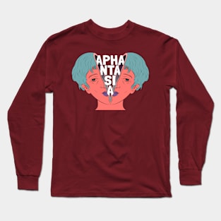 Split Head - Aphantasia, Aphant, Surreal Aphantastic Long Sleeve T-Shirt